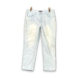 Democracy Ab"Solution Jeans Womens 14 Blue Denim Straight Leg Workwear Outdoor
